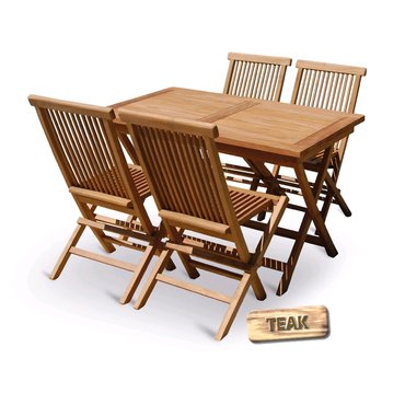 Dům a zahrada - Stolová sestava TEAK POHODA SET 4