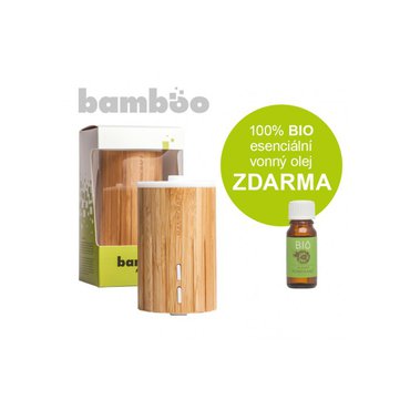 Domácí potřeby - Hanscraft Bamboo ultrasonický aroma difuzér 100 ml+ 100% BIO esenciální vonný olej ZDARMA