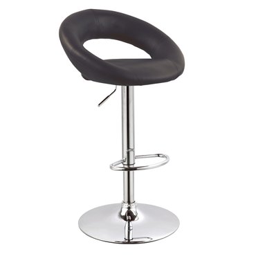 Domácí potřeby - G21 Barová židle Orbita black, koženková