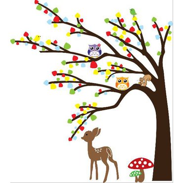 Pro děti, hry, hračky - Samolepka na zeď zvířátka z lesa - nalepimeto