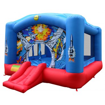 Pro děti, hry, hračky - Happy Hop Super skákací hrad se sluneční clonou a skluzavkou