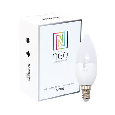 Elektronika - Immax LED žárovka Neo E14 5W LED žárovka, E14, 230V, C37, 5W, teplá bílá, stmívatelná, 440lm