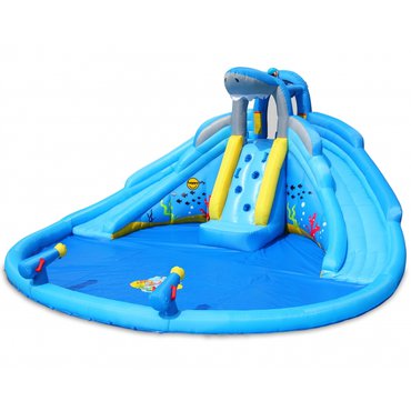 Pro děti, hry, hračky - Happy Hop Bazén se skluzavkami - Vodní svět, skákací hrady 9421, 4,6m x 4,6m x 2,4m
