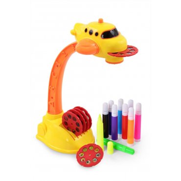 Pro děti, hry, hračky - Dedra OBRÁZKOVÝ PROJEKTOR, projekční lampička na kreslení pro děti, 6 projekčních disků + 10 barevných fixů