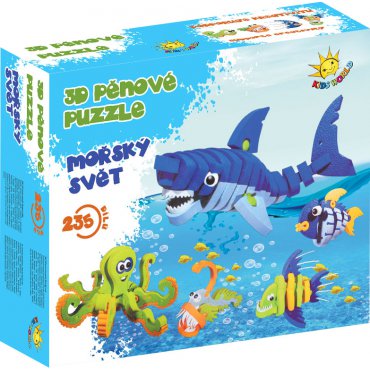 Dětská zóna - Kids World 3D pěnové puzzle Mořský svět 235 ks