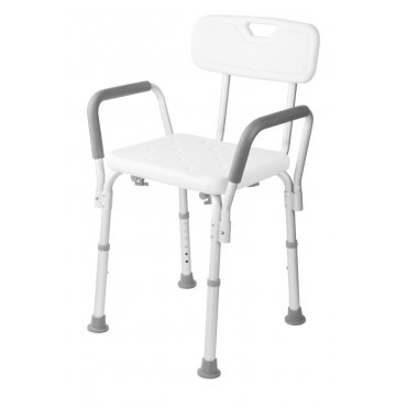 Domácí potřeby - HomeLife Koupelnová židle výškově stavitelná Z120, bílá