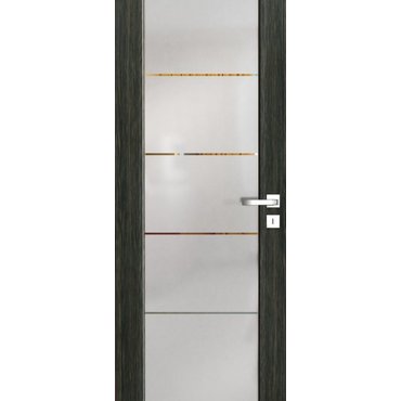 Dveře a zárubně - Vasco Doors Interiérové dveře VENTURA SATINATO kombinované sklo s pruhy