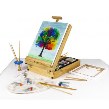 Pro děti, hry, hračky - Kids World Stolní malířský stojan v kufříku 45 x 33 x 13,5 cm, SM-4533