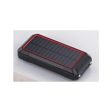 Elektronika - OXE Solární Powerbanka, kapacita 33800 mAh, červená