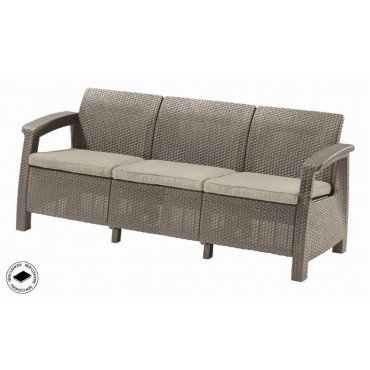 Dům a zahrada - Zahradní nábytek Keter Corfu love seat max třísedačková pohovka cappuccino 227641