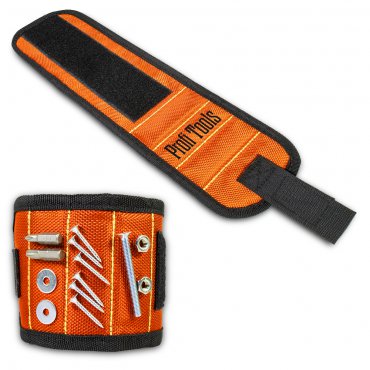 Ruční nářadí, stroje - Profi Tools Magnetický náramek pro kutily, 32 x 9 cm, oranžový