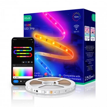 Elektronika - Chytrý RGB+IC LED pásek NOUS F5 10m WiFi Tuya