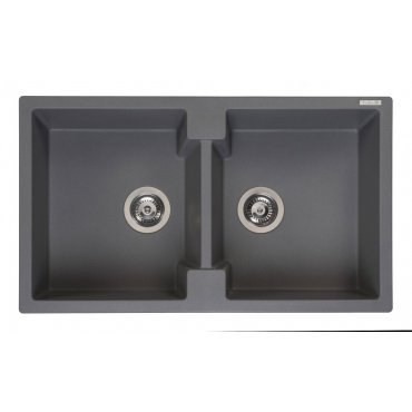 Domácí potřeby - REGINOX AMSTERDAM Granitový dvoj-dřez 860.2 Grey metalic (silvery)