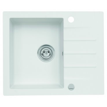 Domácí potřeby - Granitový dřez s krátkým odkapem AXIS MOJITO 600.5E Pure white