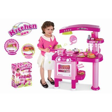 Pro děti, hry, hračky - Dětská kuchyňka G21 velká s příslušenstvím růžová