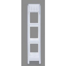 Dedra Patrový obdélníkový regál PERFOR WHITE 23 cm, 4 patrový, v 100 cm