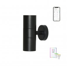Immax NEO PARED double Smart černé bodové nástěnné svítidlo venkovní 2xGU10 RGB,CCT,WiFi