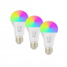 Immax NEO LITE Smart sada 3x žárovka LED E27 11W RGB+CCT barevná a bílá, stmívatelná, WiFi