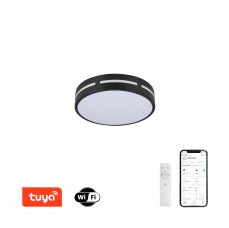 Immax NEO LITE PERFECTO Smart stropní svítidlo kruh 30cm, 24W černé Tuya Wi-Fi