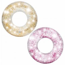 INTEX 56274 Nafukovací kruh Sparkling Glitter růžová