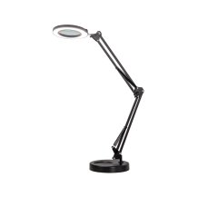 LED stmívatelná stolní lampička s lupou IMMAX ZOOM 12W/5V černá
